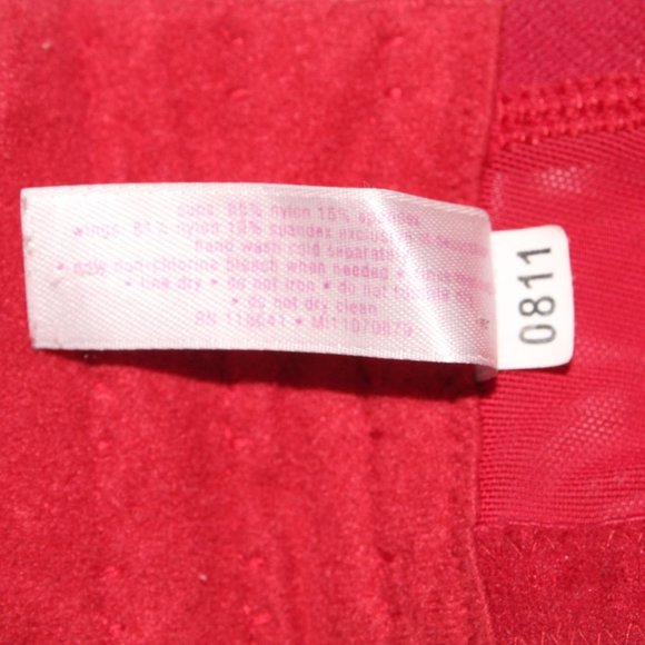 Cacique 44H Red Rhinestone Embellishment Full Coverage, Underwire Padded Cup Bra - Picture 8 of 8